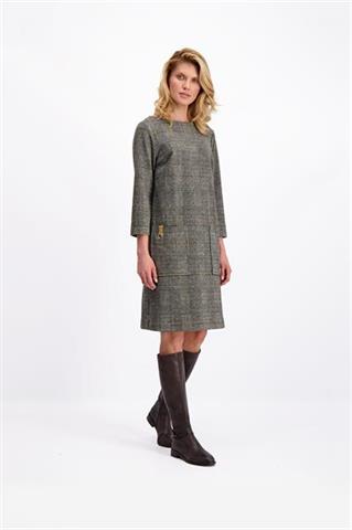 Sukienka w kratę oversize 84838 - 100631