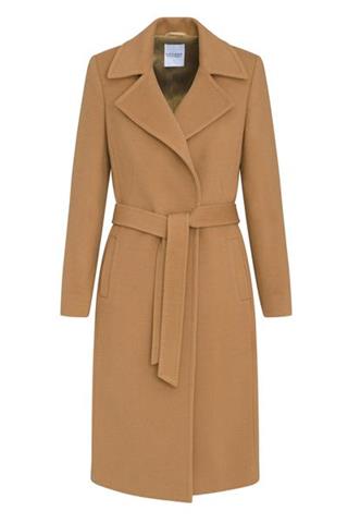 Camelowy płaszcz damski 84711 - 101051