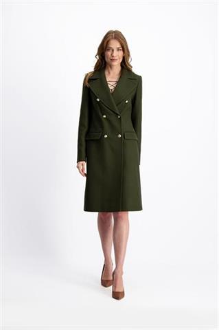 Zimowy płaszcz damski khaki 84784 - 112061
