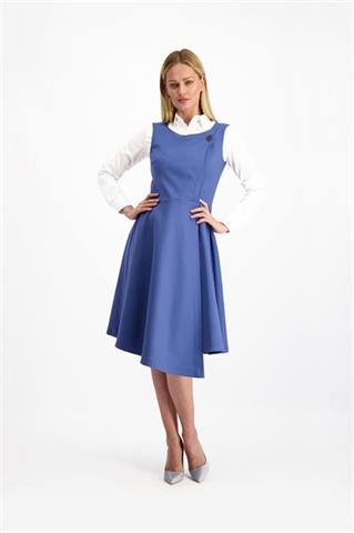 Niebieska sukienka rozkloszowana 84976 - 123771