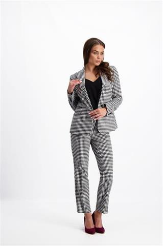 Eleganckie spodnie damskie w kratkę 84557 - 146081
