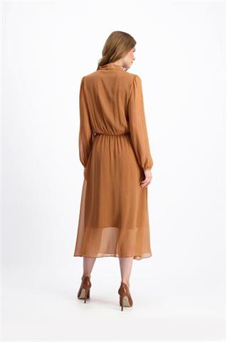 Elegancka cynamonowa sukienka 85424 - 160921