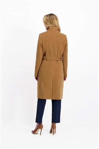 Camelowy płaszcz damski 85514 - 176441