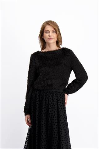 Sweter z czarnym włosem 84131 - 190681
