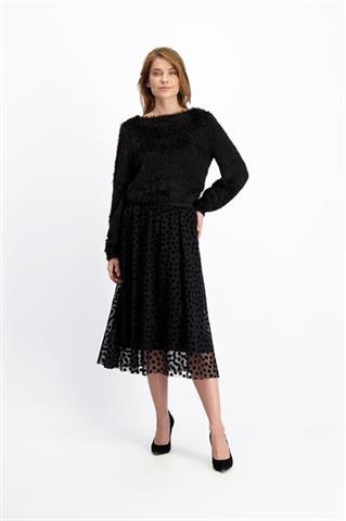 Sweter z czarnym włosem 84131 - 190691