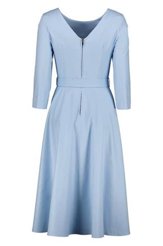 Błękitna sukienka rozkloszowana 85480 - 212311