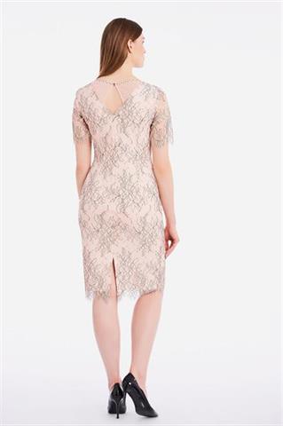 Elegancka wizytowa sukienka z koronką 58091 - 216691