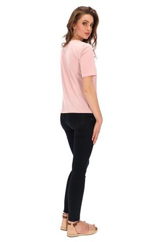 Różowy t-shirt z krótkim rękawem 58168 - 221331