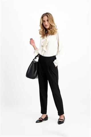 Eleganckie czarne spodnie na kant 85458 - 223091