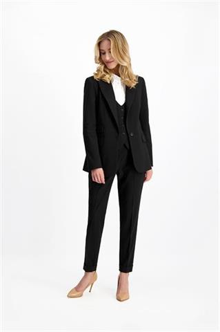 Eleganckie czarne spodnie na kant 85458 - 223141