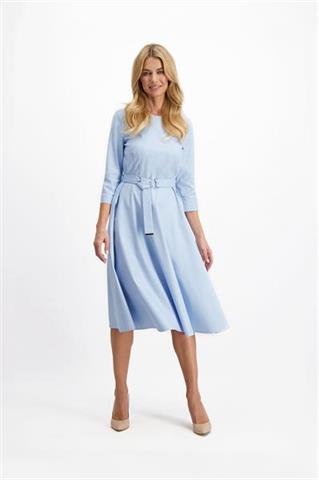 Błękitna sukienka rozkloszowana 85480 - 223751