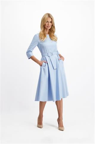 Błękitna sukienka rozkloszowana 85480 - 223781