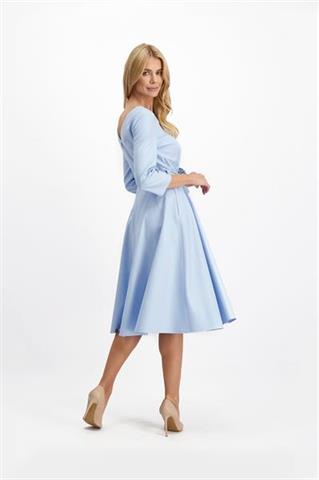 Błękitna sukienka rozkloszowana 85480 - 223791