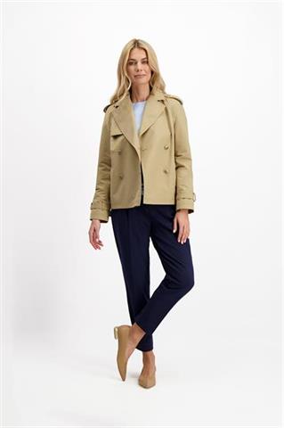 Granatowe spodnie z zakładkami Mix&Match  85548 - 227251
