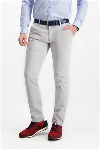 SL0100.SPODNIE.CHINOS.SIMPLE.Light grey.64163_102/88 - 235011