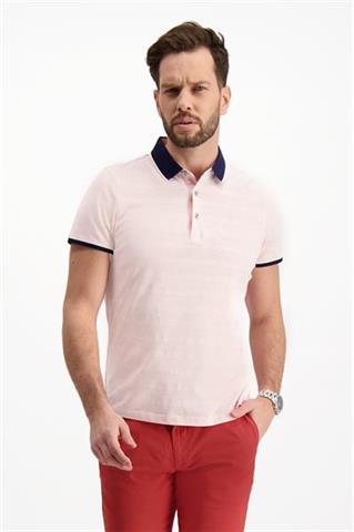 Różowa koszulka polo męska 73885 - 236901