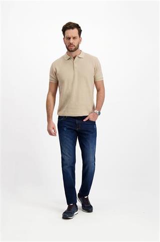 Beżowa koszulka polo 73856 - 238381