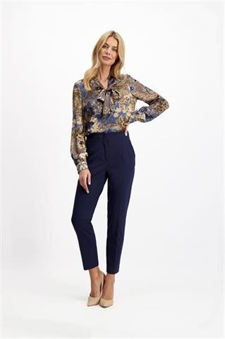 Elegancka bluzka z wiązaniem przy dekolcie 85012 - 251401