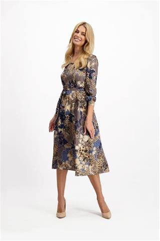Elegancka sukienka we wzory 85011 - 276551