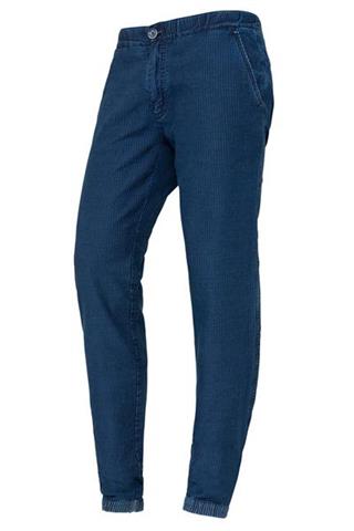 Granatowe spodnie ze ściągaczem chinos 64611 - 27991