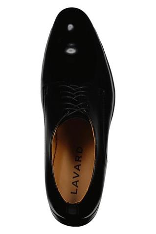 Czarne buty męskie ze skóry lakierowanej  75121 - 304341