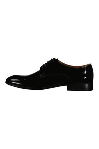 Czarne buty męskie ze skóry lakierowanej  75121 - 304351
