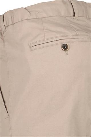 Beżowe spodnie chino z gumką w pasie oraz troczkiem 60174 - 305781