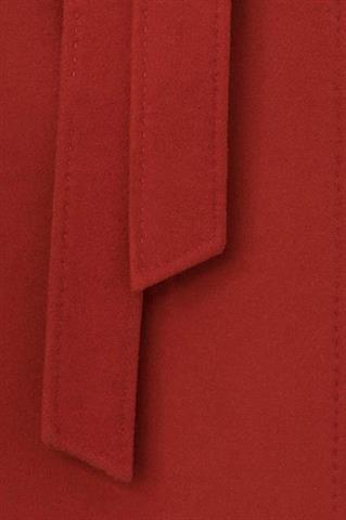 Czerwony płaszcz z wiązaniem w pasie 84019 - 31361