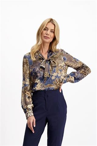 Elegancka bluzka z wiązaniem przy dekolcie 85012 - 316011