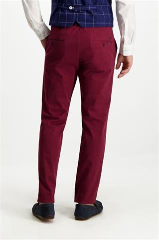 Burgundowe spodnie męskie Chinos Luster 65256 - 321631