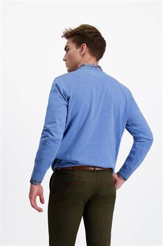 Niebieski sweter męski V-neck 73845 - 350661