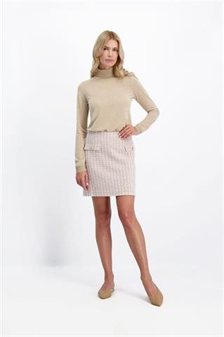 Różowa spódnica przed kolano 85899 - 357111