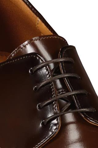 Brązowe buty męskie ze skóry naturalnej o wysokim połysku 75144 - 375091