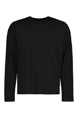 Czarny longsleeve męski bawełniany 78026 - 380221