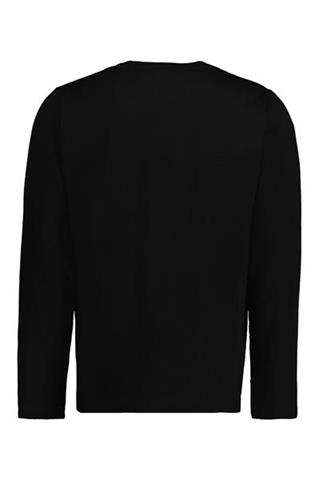 Czarny longsleeve męski bawełniany 78026 - 380231