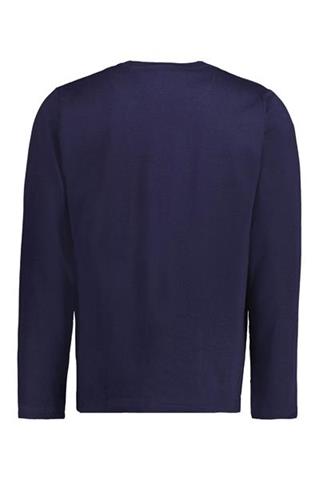 Granatowy longsleeve męski 78027 - 380271