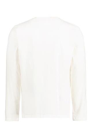 Męski longsleeve écru bawełniany 78028 - 380311
