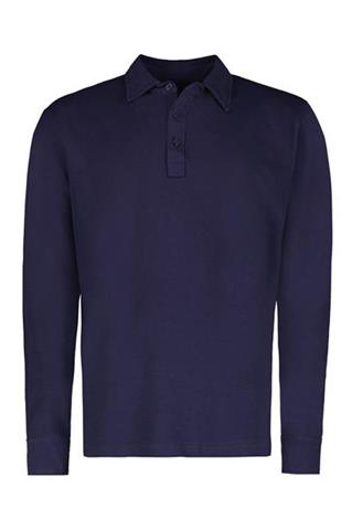 Granatowa koszulka polo z długim rękawem 78032 - 380461