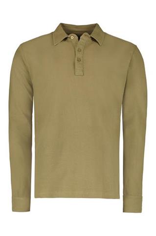 Koszulka polo khaki z długim rękawem 78036 - 380621