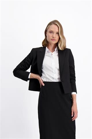 Czarny krótki żakiet damski 86053 - 399041