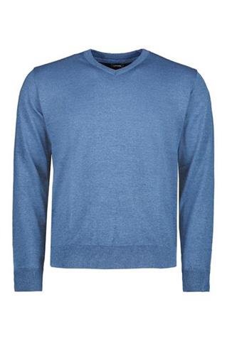 Niebieski sweter v-neck 74047 - 405031