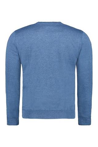 Niebieski sweter v-neck 74047 - 405041