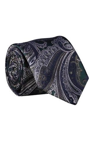 Zielony krawat we wzór paisley 57515 - 405551