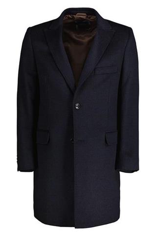 Wełniany płaszcz w kratę 22480 - 427981