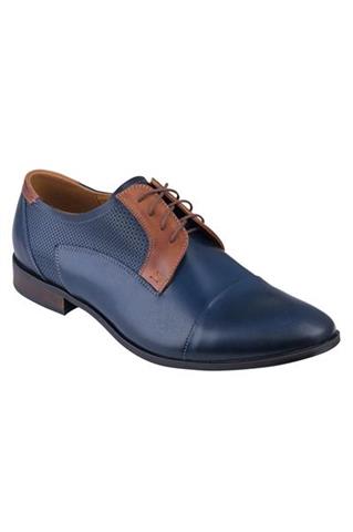Granatowe buty wizytowe męskie 73003 - 46691