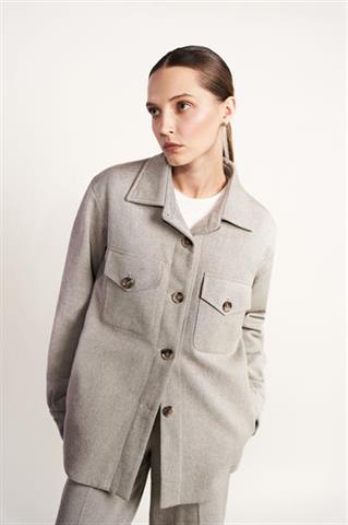 Beżowy overshirt 86725 - 491371