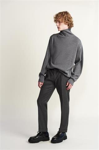 Szary golf męski relaxed fit 74241 - 495471