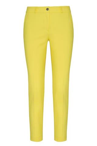 Eleganckie spodnie damskie w kanarkowym odcieniu 84618 - 65731