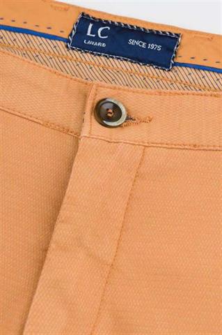 Pomarańczowe spodnie męskie Chinos PBT w mikro wzór 60138 - 68511