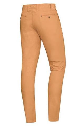 Pomarańczowe spodnie męskie Chinos PBT w mikro wzór 60138 - 68521